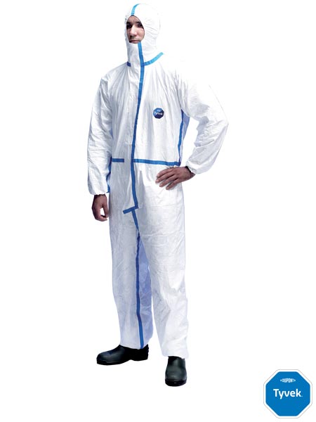 Kombinezon ochronny TYVEK®600 PLUS CHA5 wykonany z "oddychającego" materiału Tyvek® TYVEKP-CHF5W