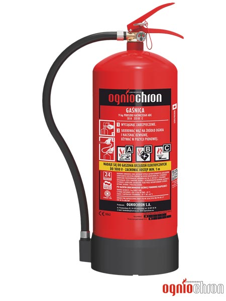 Gaśnica proszkowa 9 kg OGP-9XABC-E