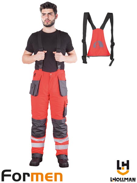 Spodnie ochronne ocieplane ogrodniczki FORMEN 2w1, męskie LH-FMNWX-B