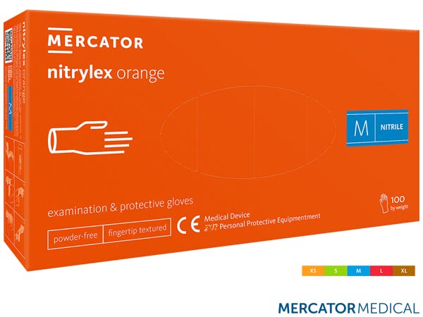Rękawice nitrylowe w kolorze miętowym - bezpudrowe, nitrylex® green RMM-NITORANGE