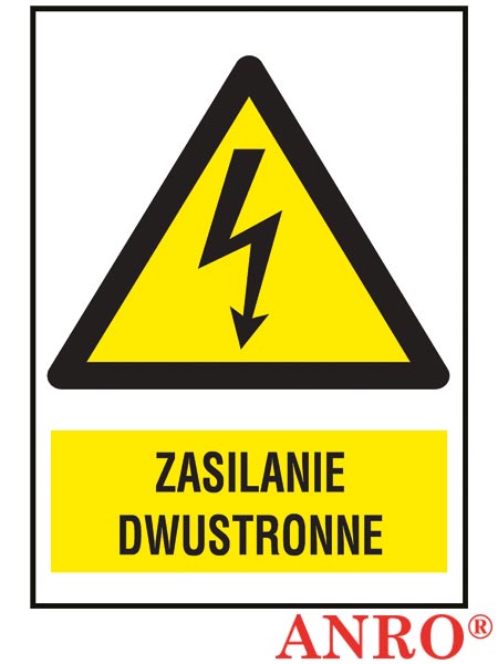 Znak elektryczny „Zasilanie dwustronne” Z-7EOA