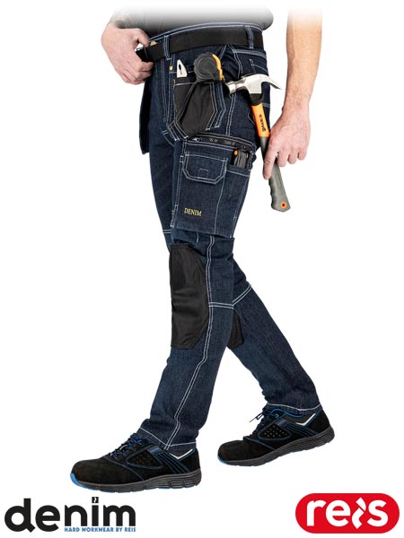 Elastyczne spodnie ochronne do pasa 415, męskie JEANS415-T