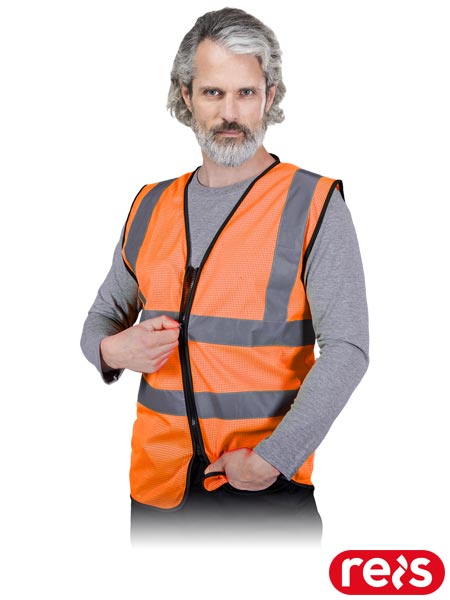 Kamizelka ostrzegawcza z siateczki MESHZIP, męska KOS-MESHZIP