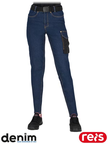 Elastyczne spodnie ochronne do pasa L727, damskie JEANS-L727