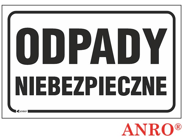 Tablica "Odpady niebezpieczne” Z-214