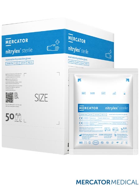 Sterylne rękawice nitrylowe - bezpudrowe, nitrylex® sterile RMM-NITSTERILE