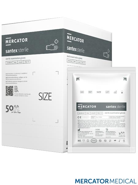 Sterylne rękawice lateksowe - pudrowane, santex® sterile RMM-SANSTERILE