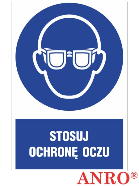 Znak BHP „Stosuj ochronę oczu” Z-IM004