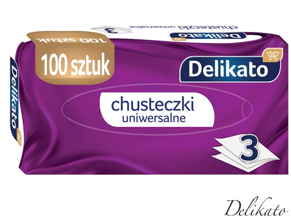 Chusteczki kosmetyczne Delikato DELI-CHUST_3W100