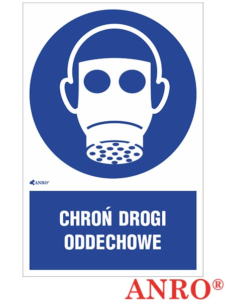 Znak BHP „Chroń drogi oddechowe” Z-IM017