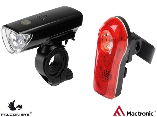 Zestaw lamp rowerowych MacTronic Falcon Eye DUO BIKELIGHT-SET