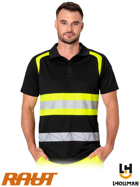 Koszulka polo ostrzegawcza z siateczki RAUTEX, męska LH-RAUTEX-PS