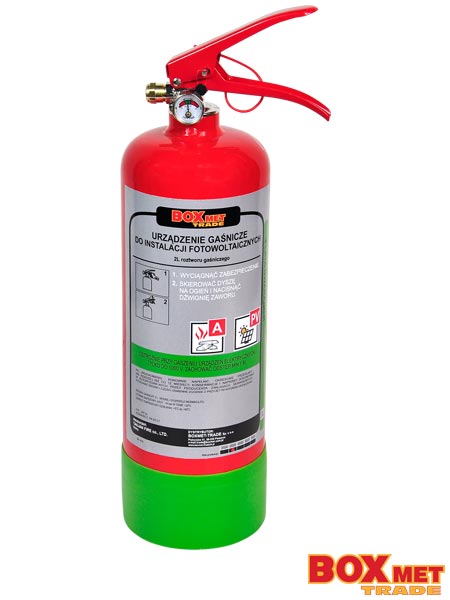 Urządzenie gaśnicze do instalacji fotowoltaicznych 2 kg BX-UG-2XAPV