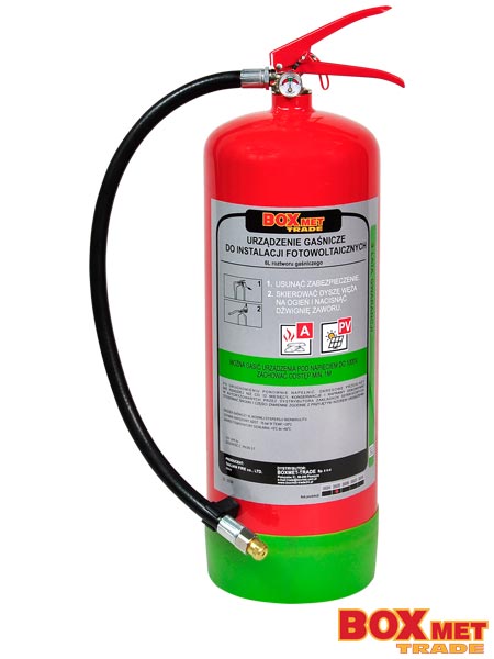 Urządzenie gaśnicze do instalacji fotowoltaicznych 6 kg BX-UG-6XAPV