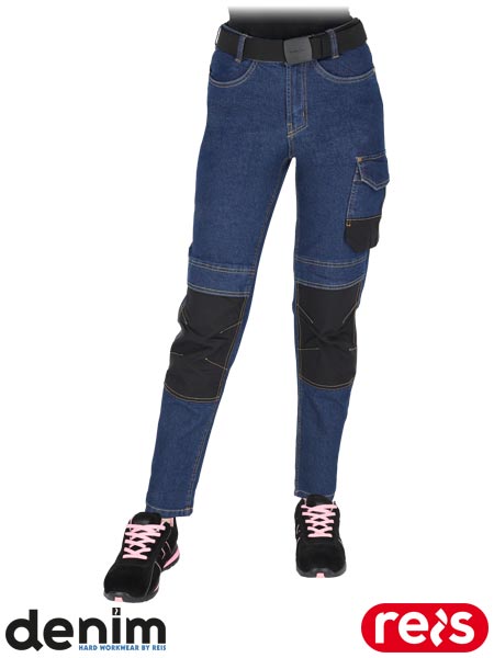 Elastyczne spodnie ochronne do pasa L777, damskie JEANS-L777