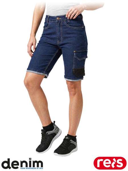 Elastyczne spodnie ochronne do pasa L777 z krótkimi nogawkami, damskie JEANS-L777-TS