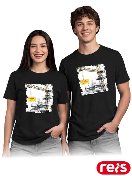 T-shirt PRINT z nadrukiem dźwig TR-PRINT-B1