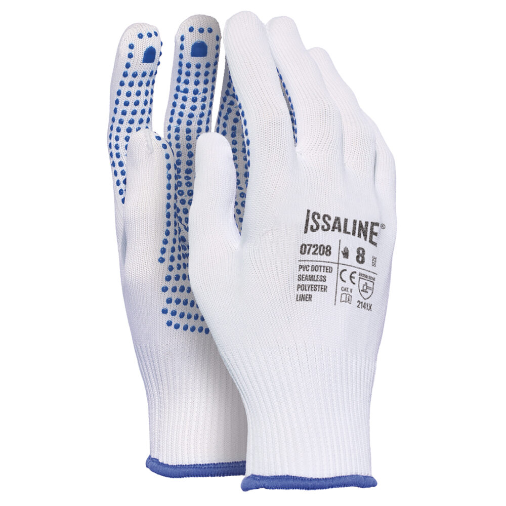 Rękawice nylonowe nakrapiane PVC 07208