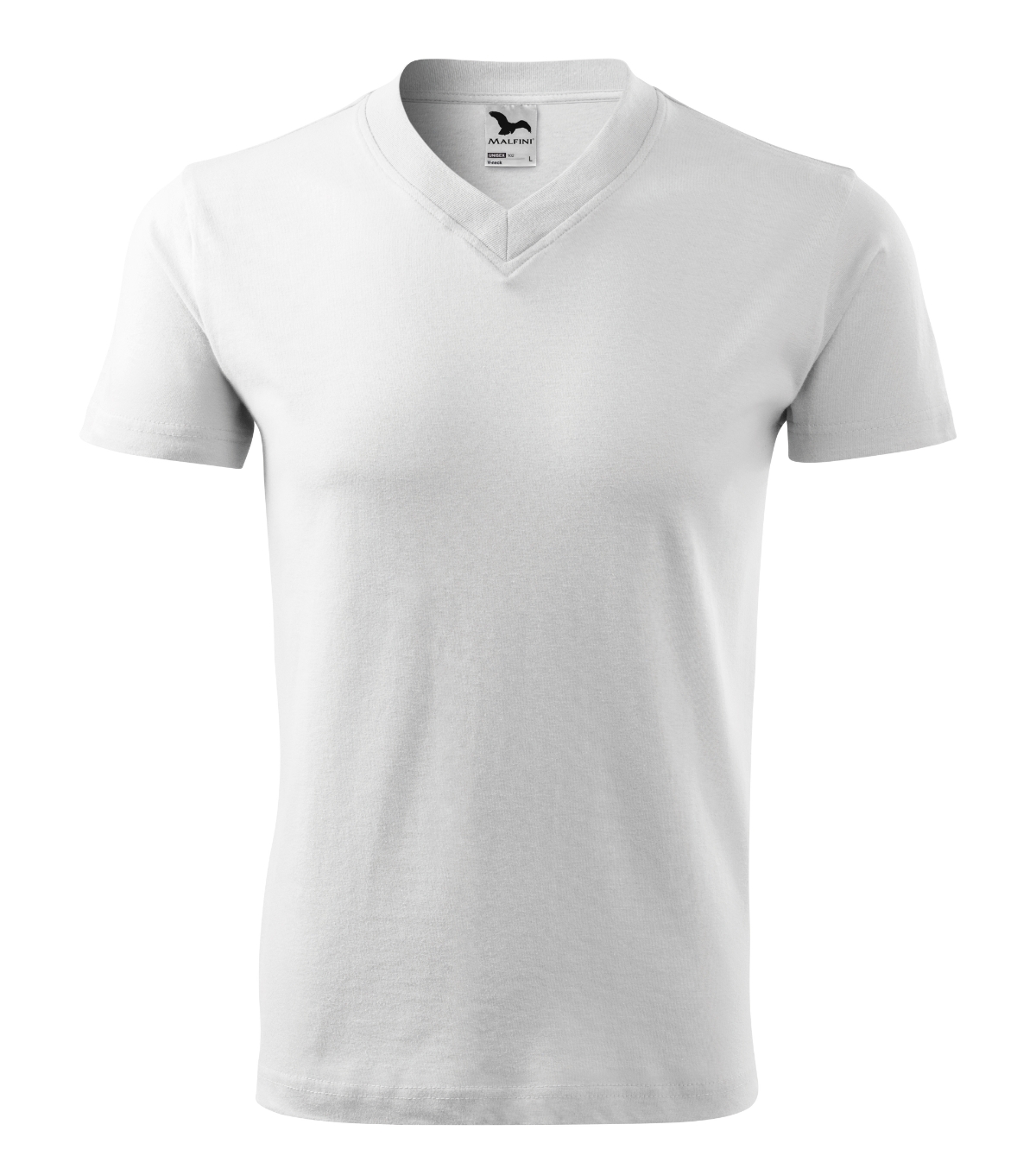 Koszulka unisex MALFINI V-neck — Biały - obrazek 2