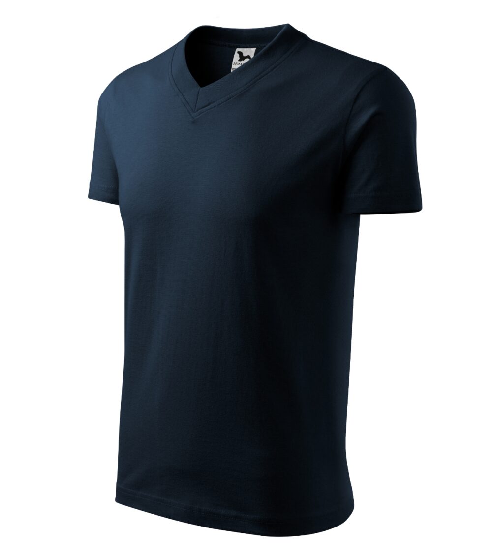 Koszulka unisex MALFINI V-neck — Granatowy