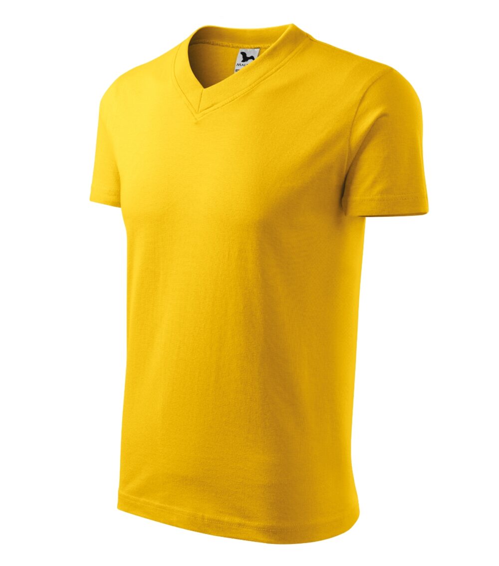 Koszulka unisex MALFINI V-neck — Żółty