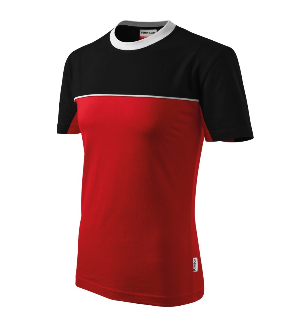 Koszulka unisex RIMECK Colormix — Czerwony