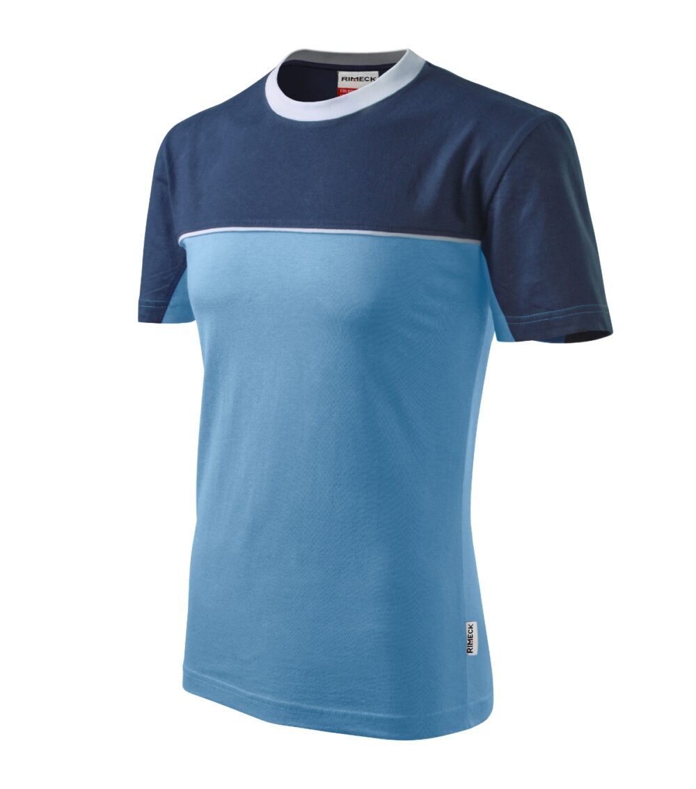 Koszulka unisex RIMECK Colormix — Lazurowy