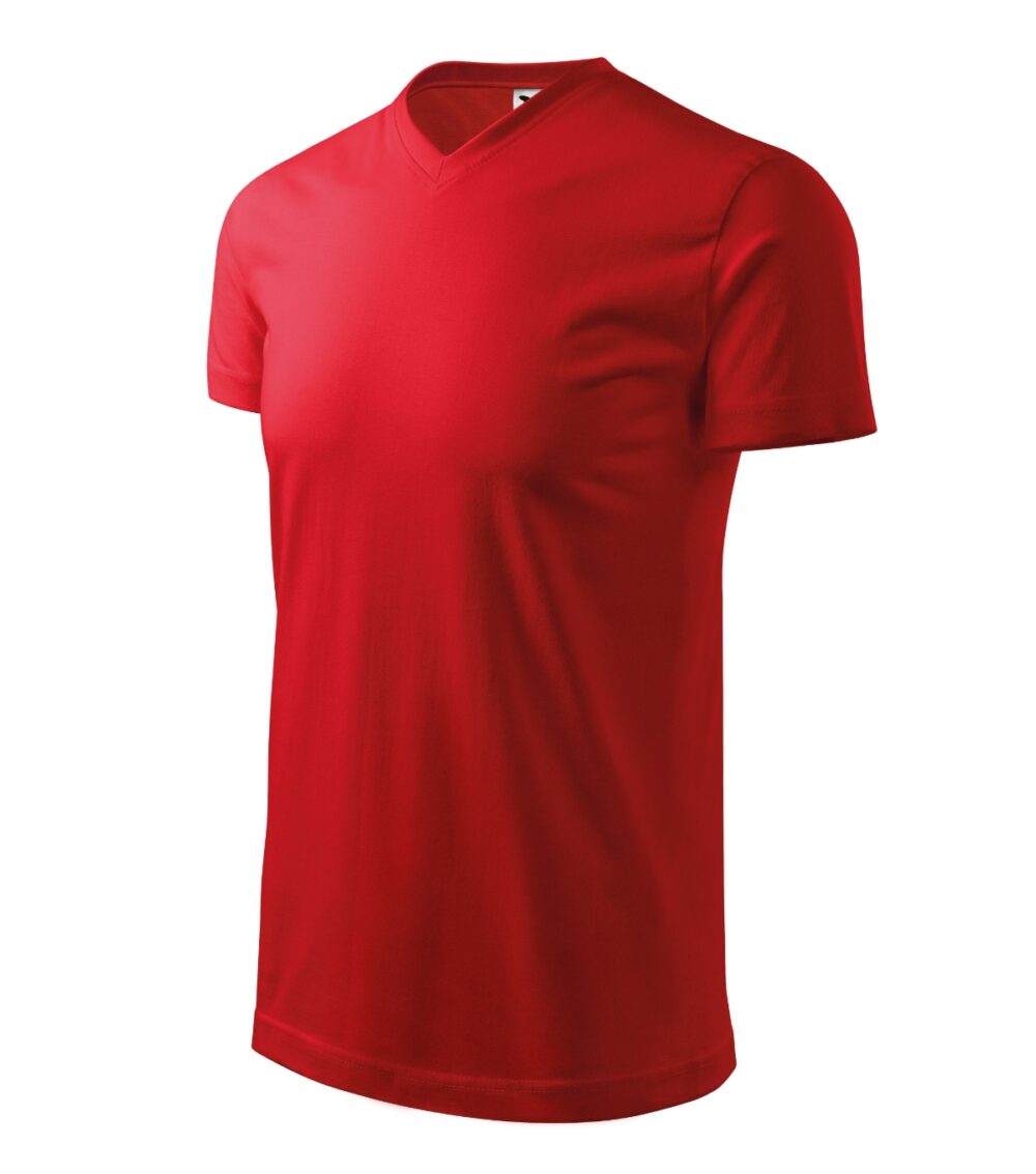 Koszulka unisex MALFINI Heavy V-neck — Czerwony