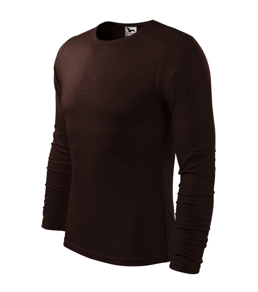 Koszulka męska MALFINI Fit-T LS — Kawowy