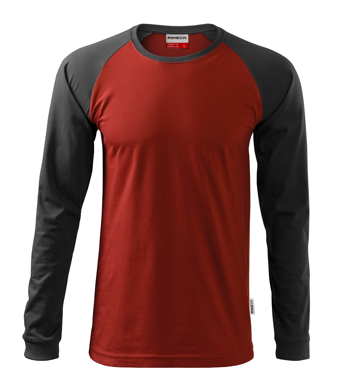Koszulka unisex RIMECK Street LS — Marlboro czerwony - obrazek 2