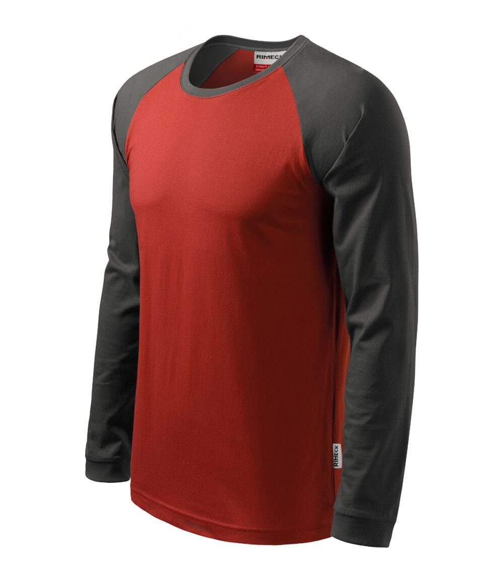 Koszulka unisex RIMECK Street LS — Marlboro czerwony