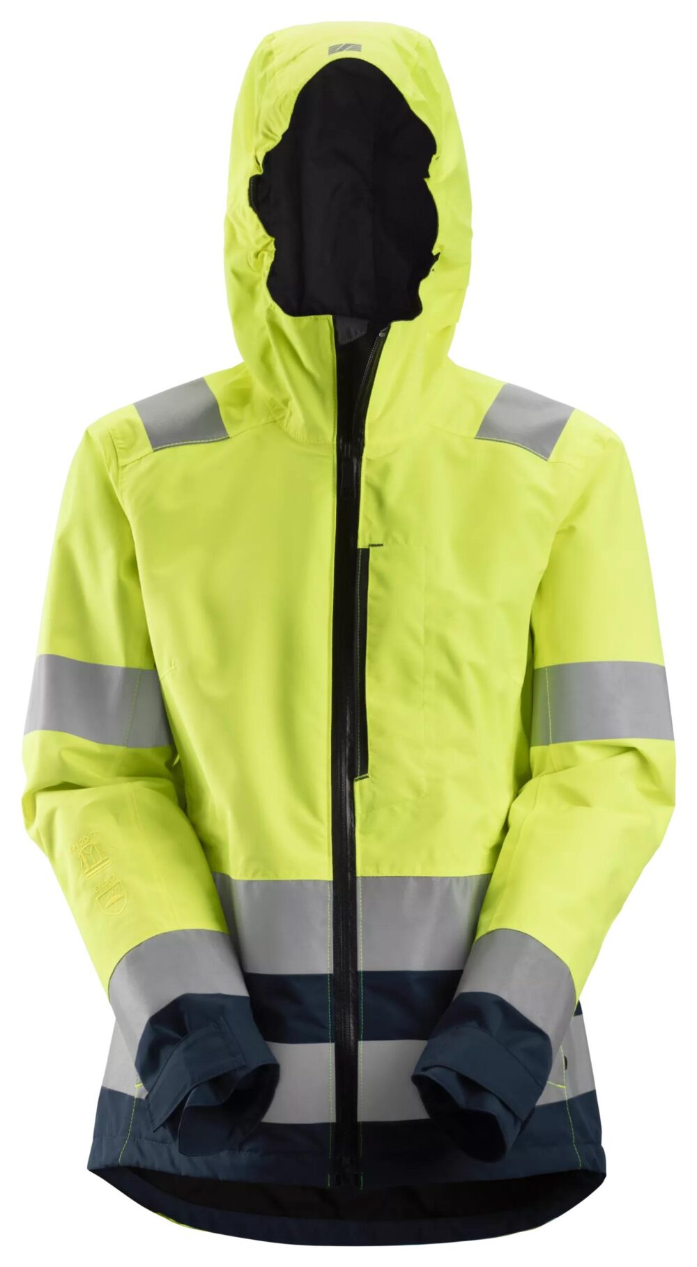 High-Vis, Kurtka odblaskowa przeciwdeszczowa shell – damska, EN 20471/2/3