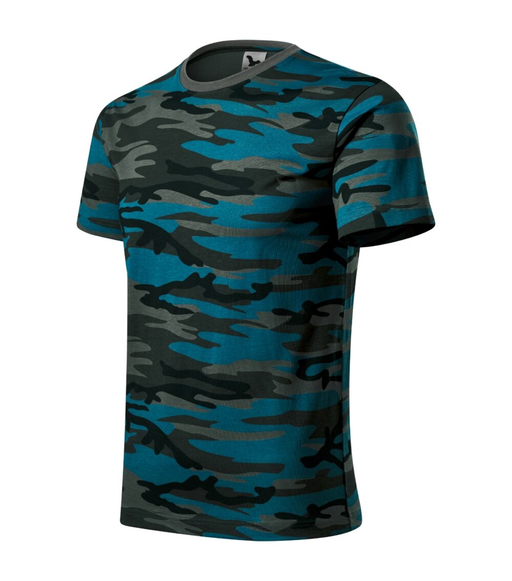 Koszulka unisex MALFINI Camouflage — Camouflage petrol