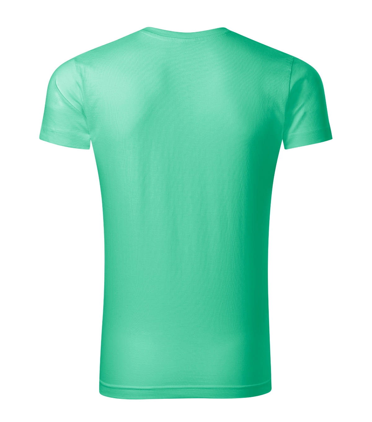 Koszulka męska MALFINI Slim Fit V-neck — Miętowy - obrazek 3