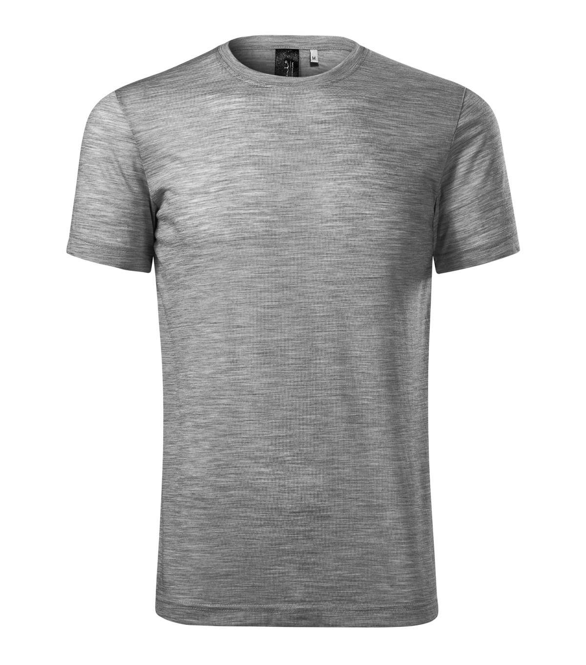 Koszulka męska MALFINI Premium Merino Rise — Ciemnoszary melanż - obrazek 2