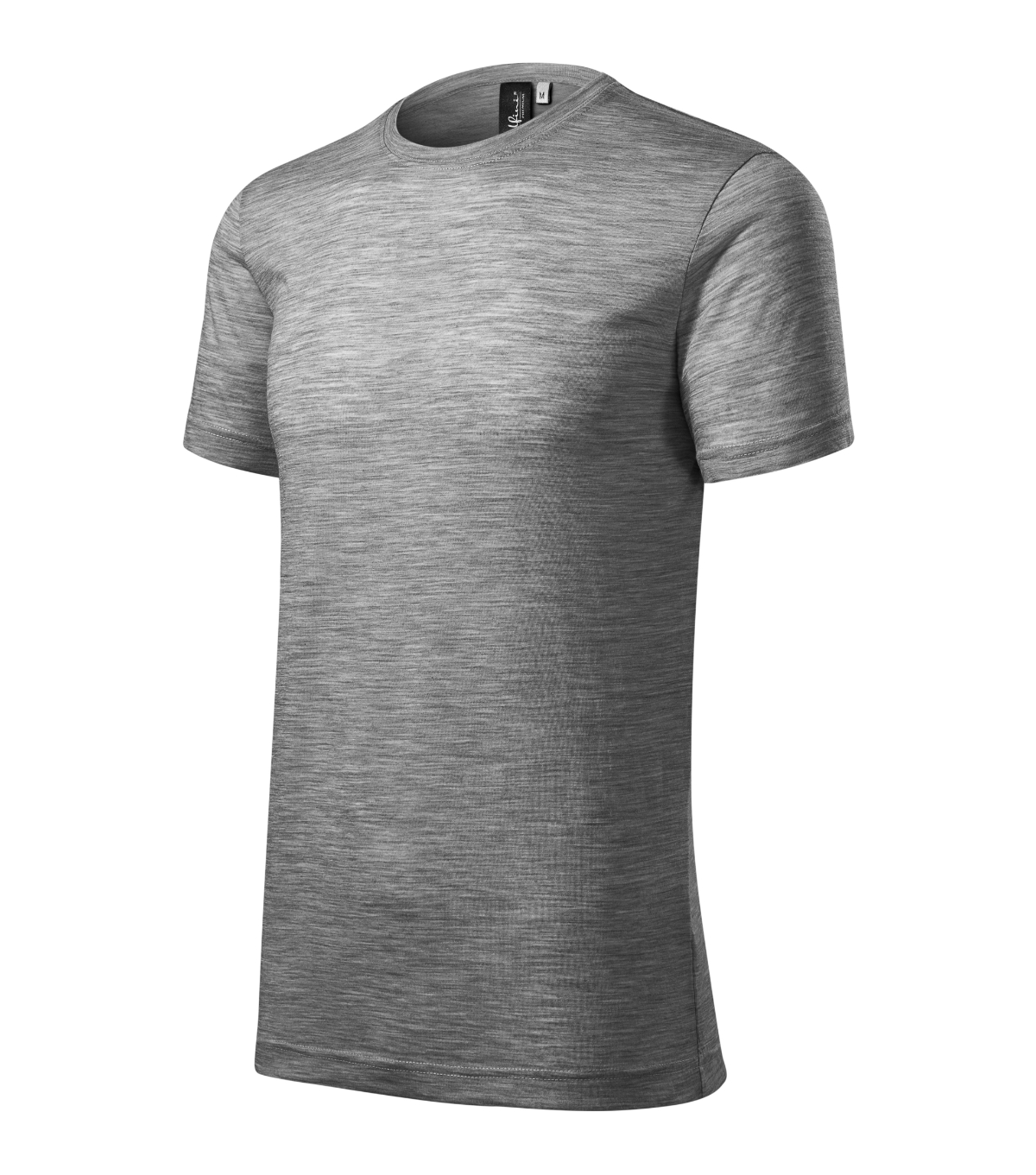 Koszulka męska MALFINI Premium Merino Rise — Ciemnoszary melanż