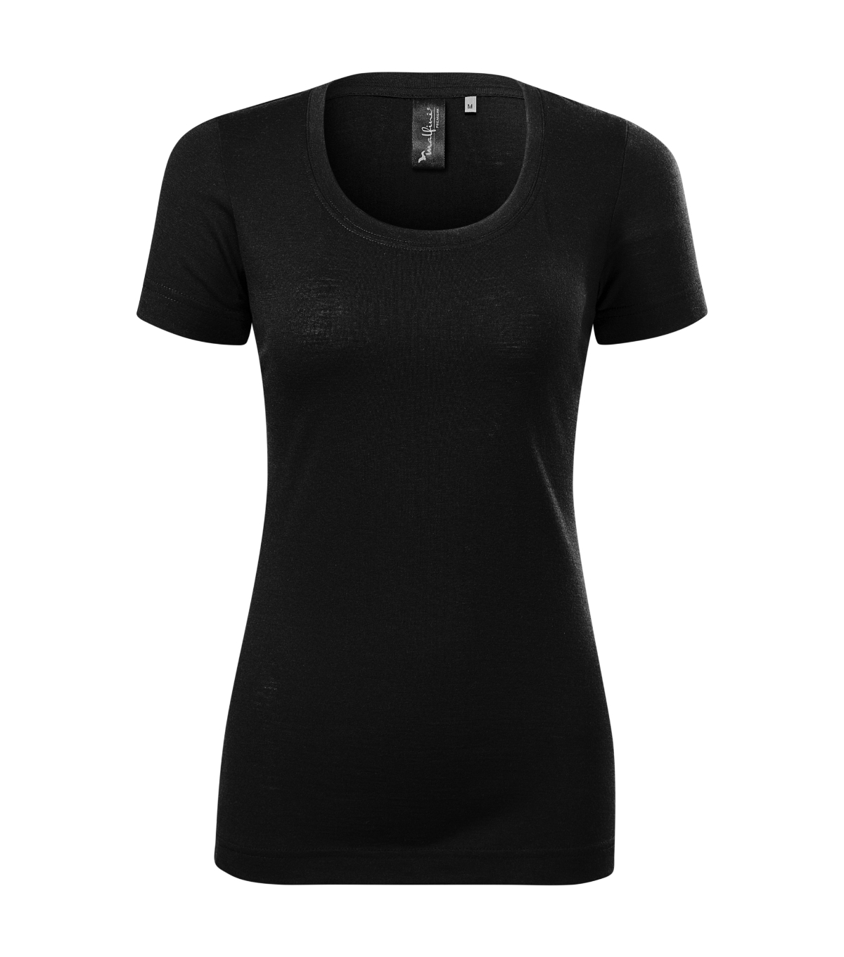 Koszulka damska MALFINI Premium Merino Rise — Czarny - obrazek 2