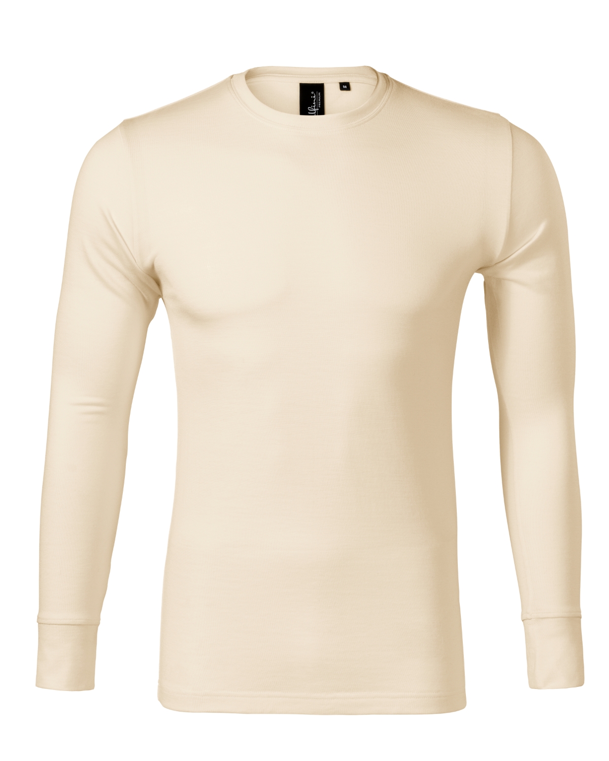 Koszulka męska MALFINI Premium Merino Rise LS — Migdałowy - obrazek 2