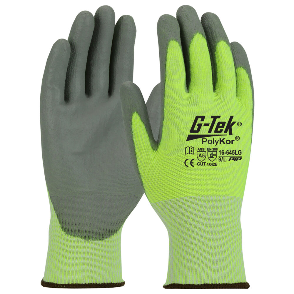 Rękawice G-TEK POLYKOR PU antyprzecięciowe E 16-645LG-EN
