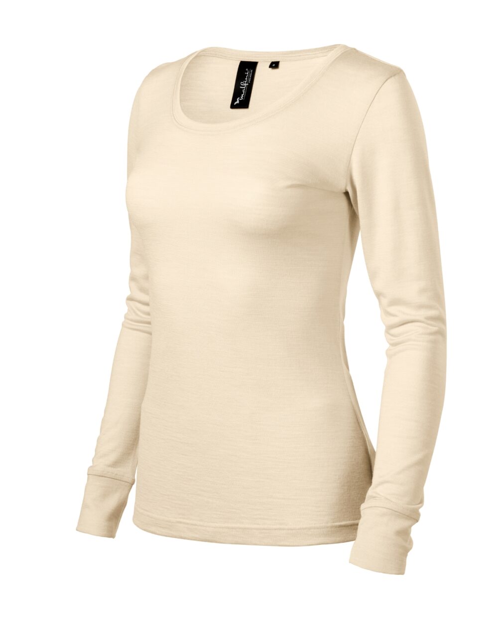 Koszulka damska MALFINI Premium Merino Rise LS — Migdałowy