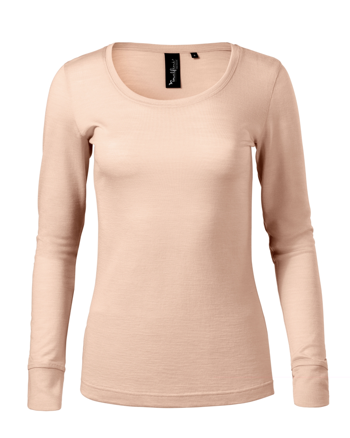 Koszulka damska MALFINI Premium Merino Rise LS — Cameo - obrazek 2