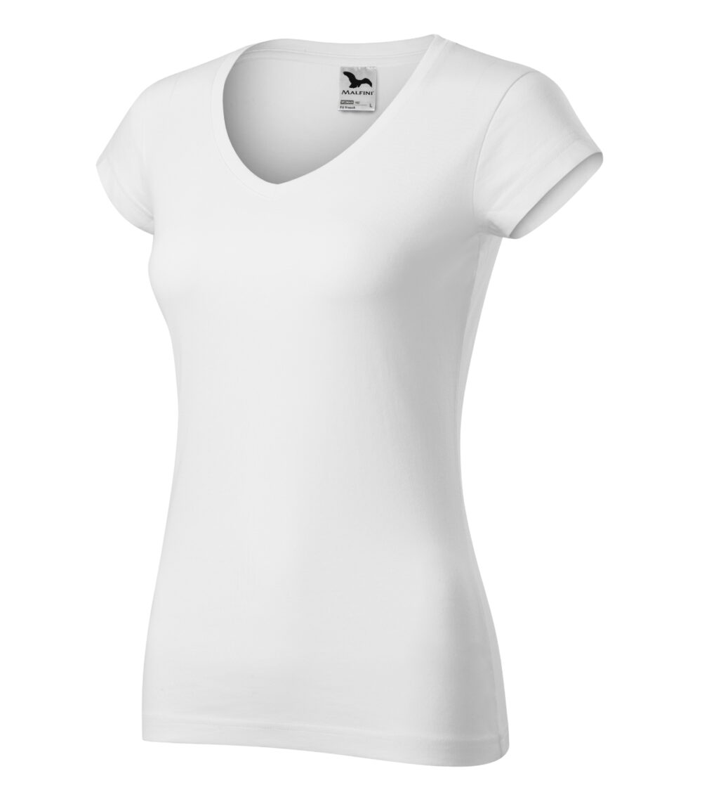 Koszulka damska MALFINI Fit V-neck — Biały