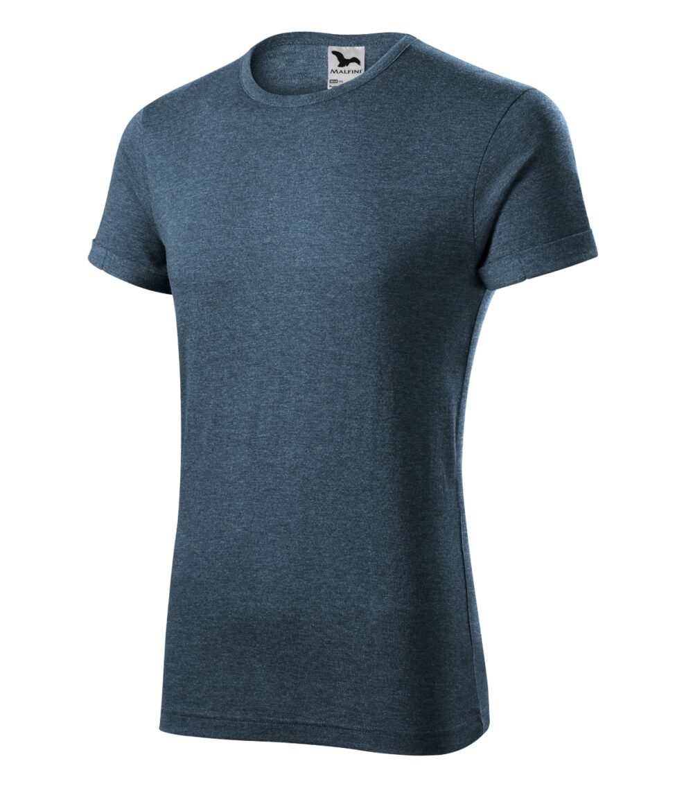 Koszulka męska MALFINI Fusion — Ciemny denim melanż