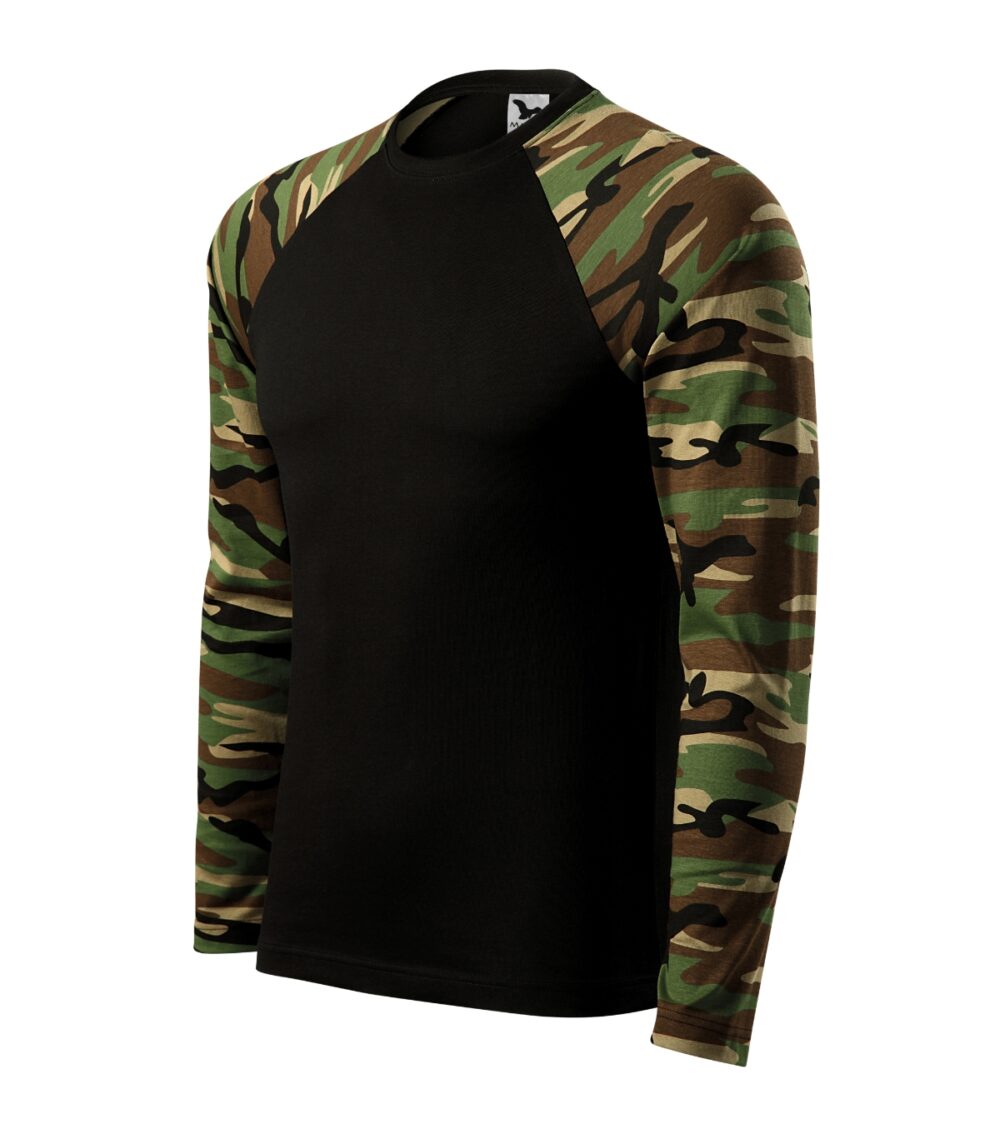 Koszulka unisex MALFINI Camouflage LS — Camouflage brown