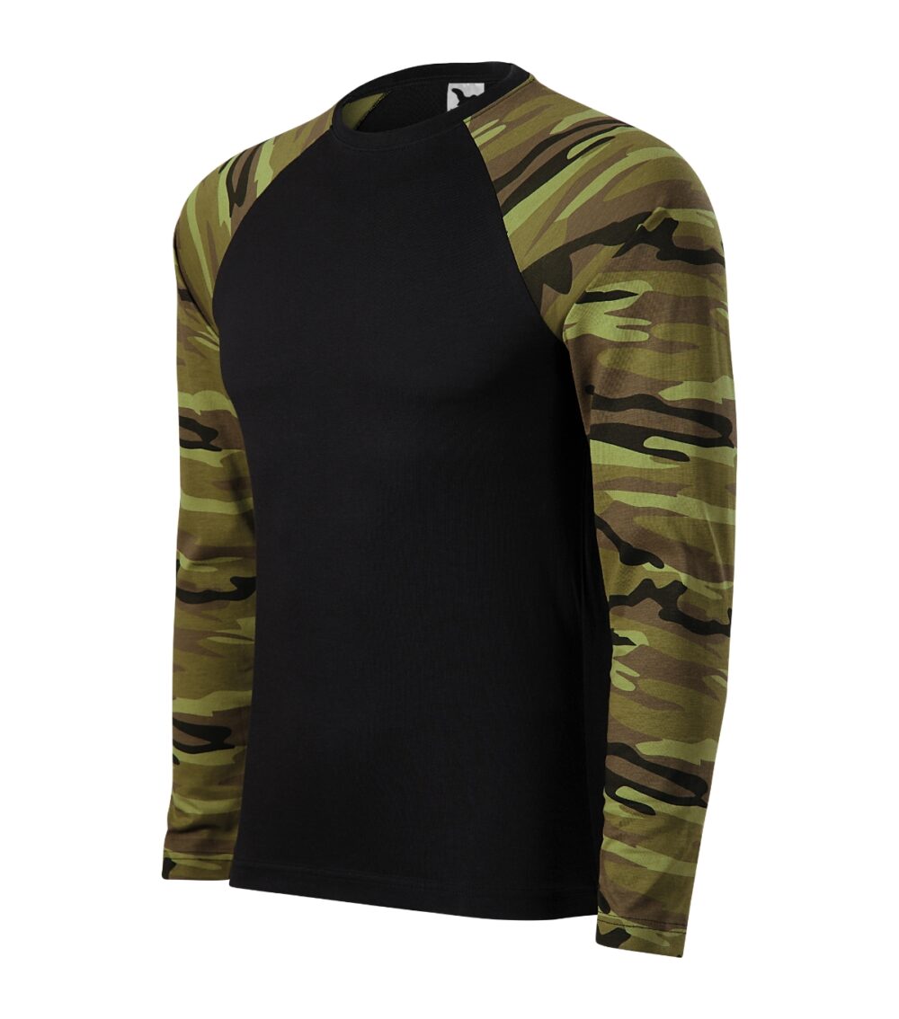 Koszulka unisex MALFINI Camouflage LS — Camouflage green
