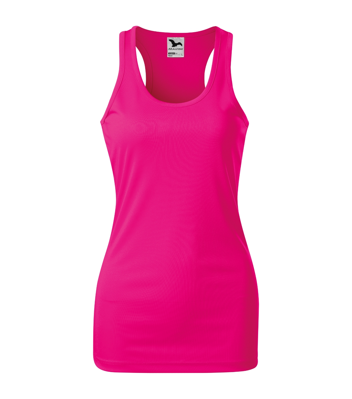 Top damski MALFINI Racer — Neon pink - obrazek 2