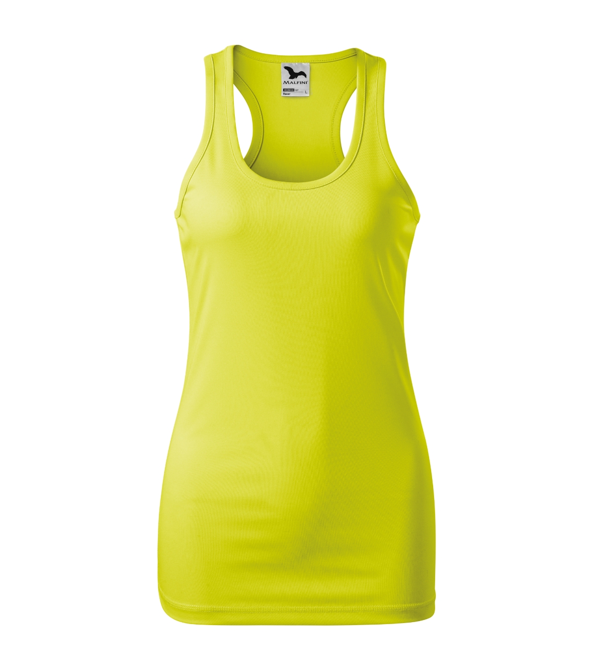 Top damski MALFINI Racer — Neon yellow - obrazek 2