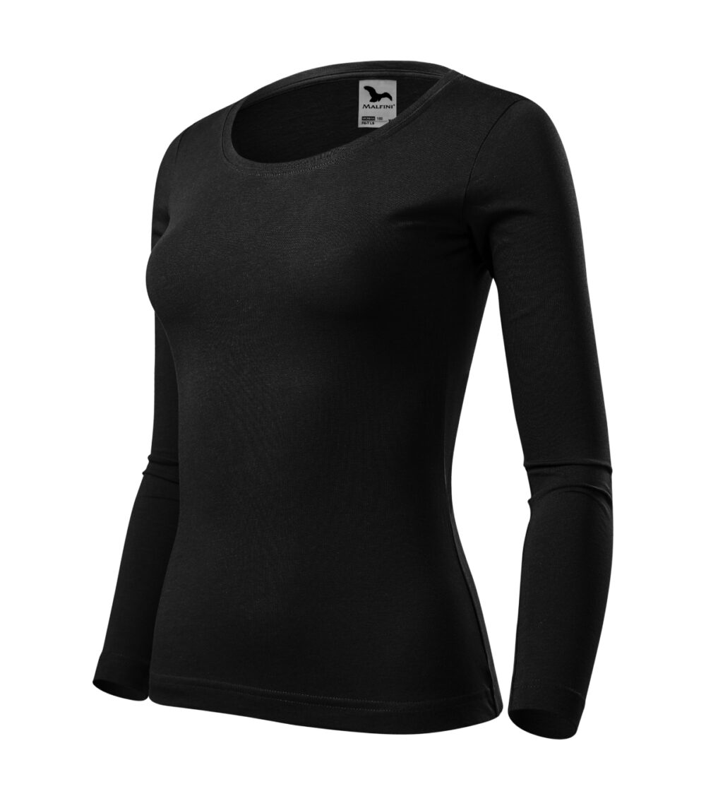 Koszulka damska MALFINI Fit-T LS — Czarny
