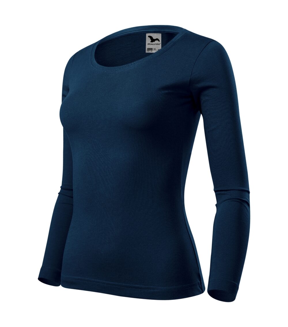 Koszulka damska MALFINI Fit-T LS — Granatowy