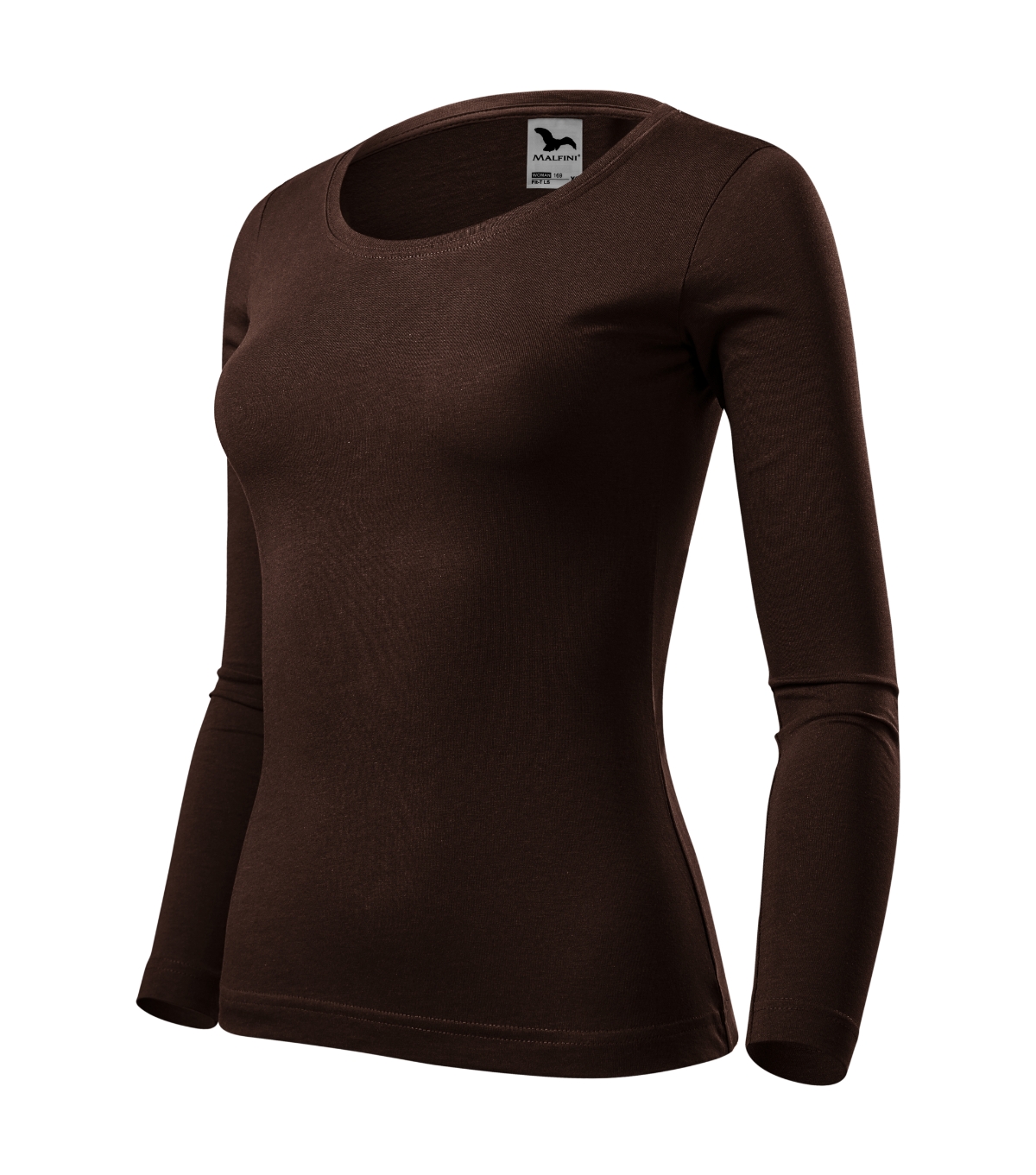 Koszulka damska MALFINI Fit-T LS — Kawowy